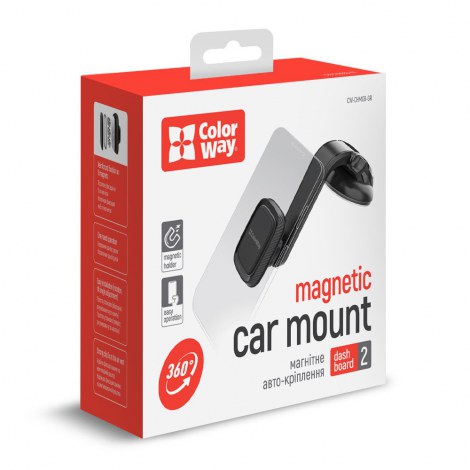 ColorWay | Dashboard-2 | Magnetic Car Holder For Smartphone | Adjustable | Magnetic | Gray | Panel or windshield mounting using - 6